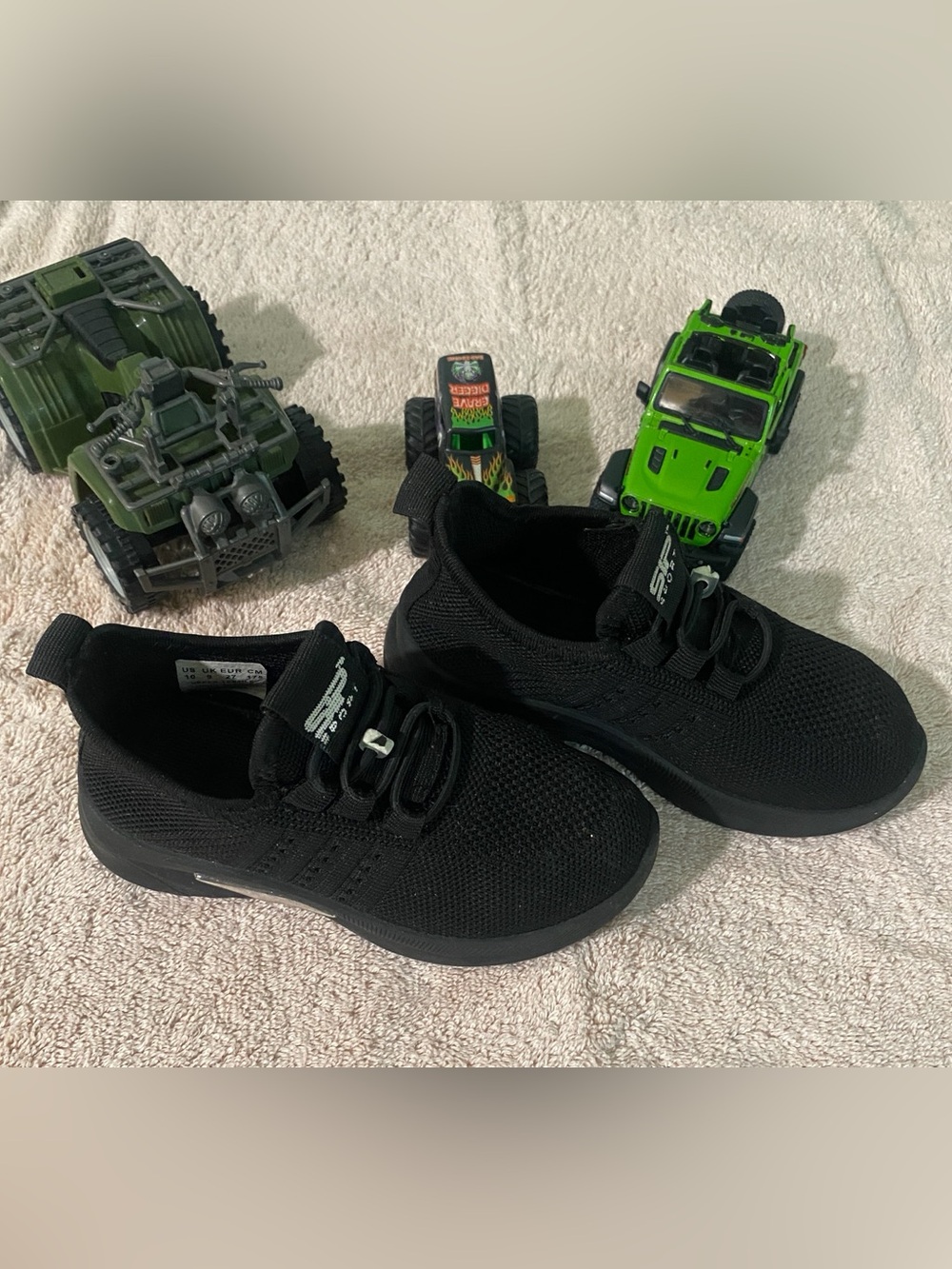 Kids Black Athletic Sneakers - Brand Unknown